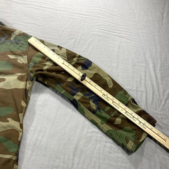 VTG US Army BDU Shirt Jacket Mens Small Woodland Camoflage Combat Field Green * - Picture 7 of 10